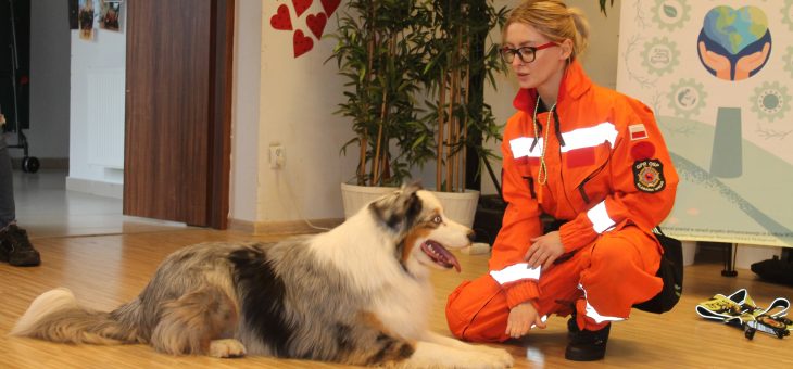 psi ratownicy odwiedzili ŚDS w Prejłowie